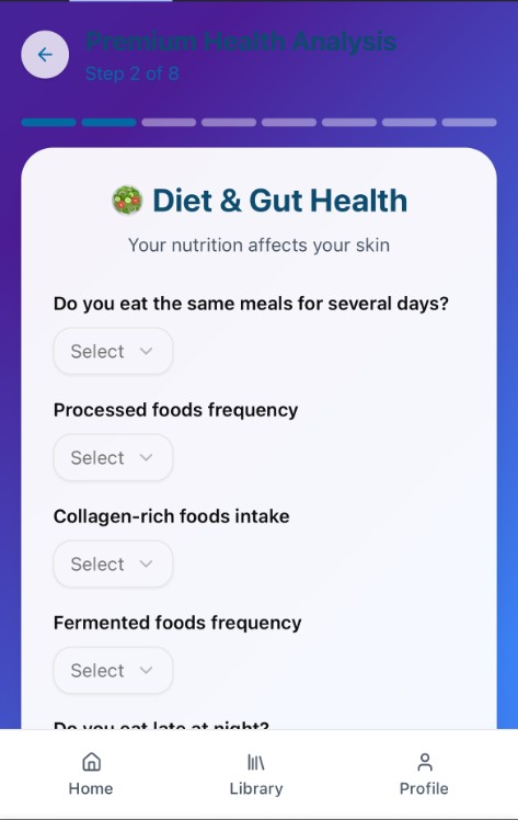 Dersoma questionnaire screen